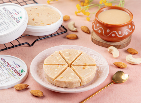 Roasted Almond Ice Cream Slice